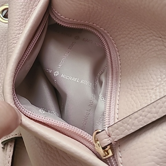 MICHAEL Michael Kors Pink Leather Backpack with Drawstring Closure - Picture 5 of 9